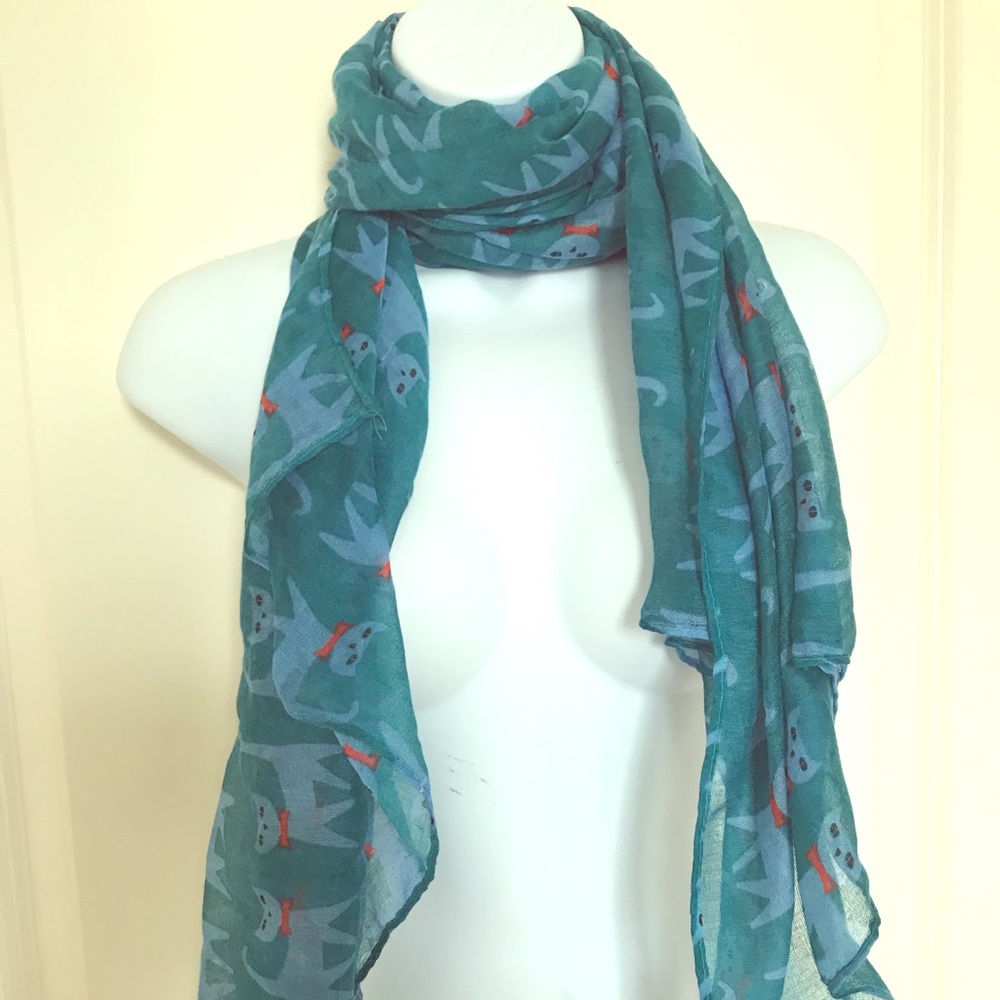 Blue cat Scarf